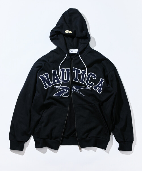 「NAUTICA」 ジップアップパーカー LARGE グレー メンズの画像