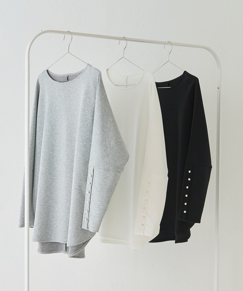 「LAVEANGE」 長袖カットソー 5L グレー レディース_画像6