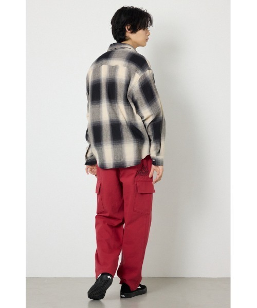 RODEO CROWNS WIDE BOWL - ルーズチェックシャツ赤Mとブラック★チャンピオン11月号※リピーター優遇割引済み RODEO CROWNS WIDE BOWL（ロデオクラウンズワイドボウル） シャツ スカ