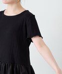 tシャツ 半袖 裾バルーンランダムリブ半袖トッ...の詳細画像2