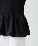 tシャツ 半袖 裾バルーンランダムリブ半袖トッ...の詳細画像1