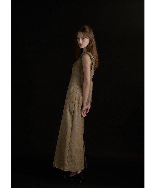 「LE'RURE」 長袖ワンピース SMALL グリーン レディースの画像