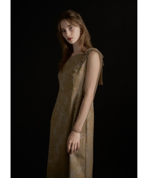 「LE'RURE」 長袖ワンピース SMALL グリーン レディースの画像