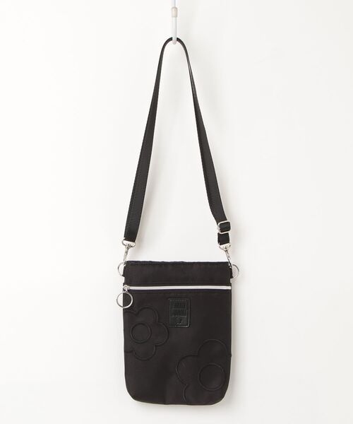 MARY QUANT（マリークヮント） 花柄ショルダーバッグ - ブラック