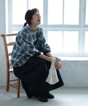ブラウス シャツ 朝凪チェックのブラウス レディースの詳細画像1