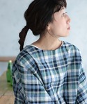 ブラウス シャツ 朝凪チェックのブラウス レディースの詳細画像4