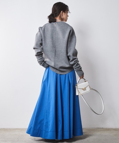 「CHIC STYLE」 長袖ニット L ブラウン レディース_画像6