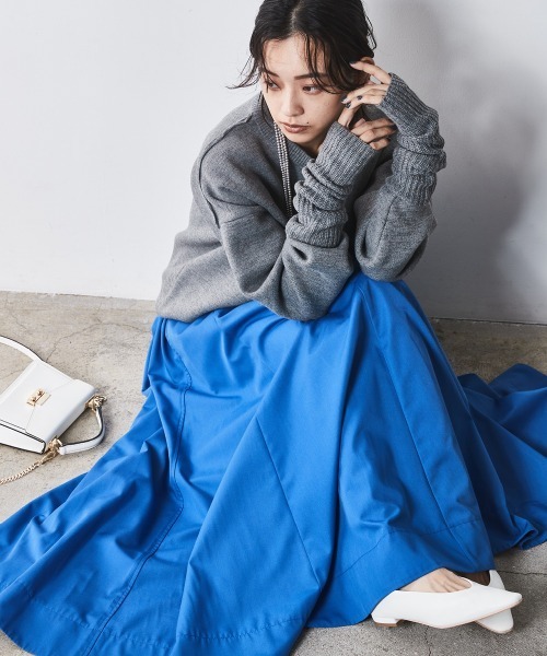 「CHIC STYLE」 長袖ニット L ブラウン レディース_画像7