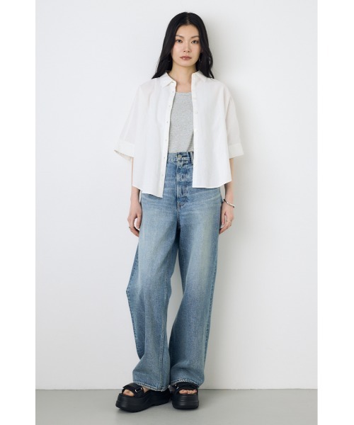 AZUL BY MOUSSY（アズールバイマウジー） リネンシャツ ブラウス