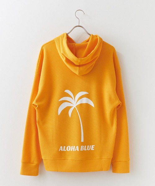 ALOHA BLUE（アロハブルー） パーカー サーマルパーカ ワッフル生地