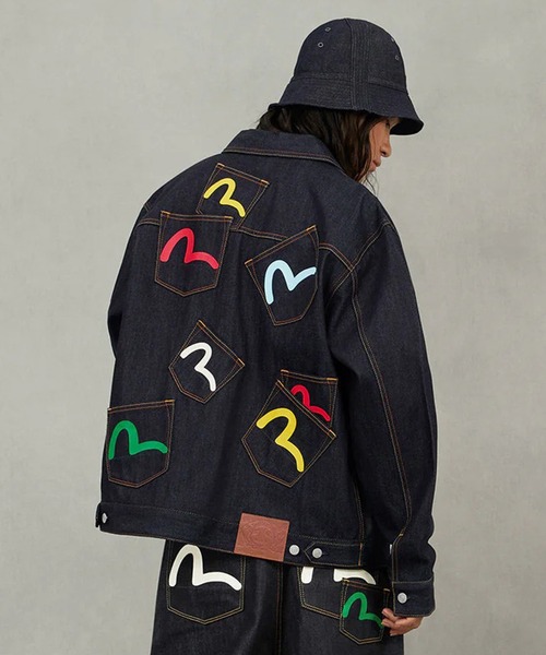 EVISU エヴィス デニムジャケット Gジャン EVISU（エヴィス） デニムジャケット gジャン メンズ : ZOZOTOWN Yahoo
