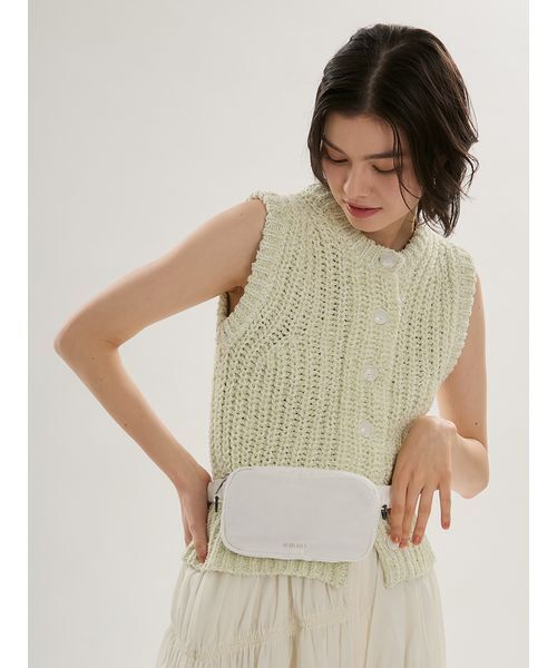 emmi ニット セーター eco フリンジニットベスト レディース