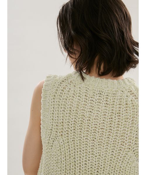 emmi ニット セーター eco フリンジニットベスト レディース