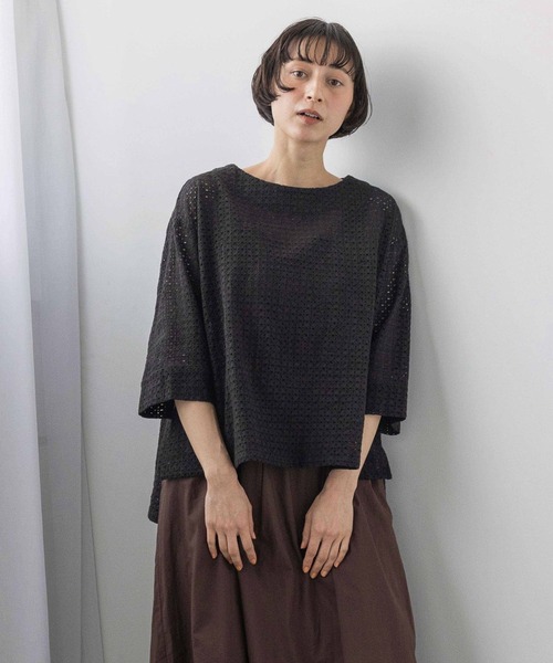 ブラウス シャツ 「natural by clip」カットワークチュニックSET レディースの画像