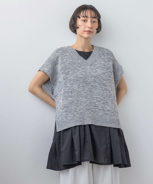 ブラウス シャツ 「natural by clip」カットワークチュニックSET レディースの画像