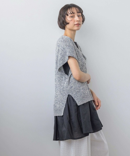 ブラウス シャツ 「natural by clip」カットワークチュニックSET レディースの画像