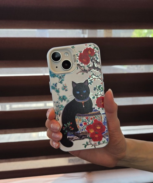 Loco Ocean（ロコオーシャン） スマホケース 「クリア」東洋風 黒猫と