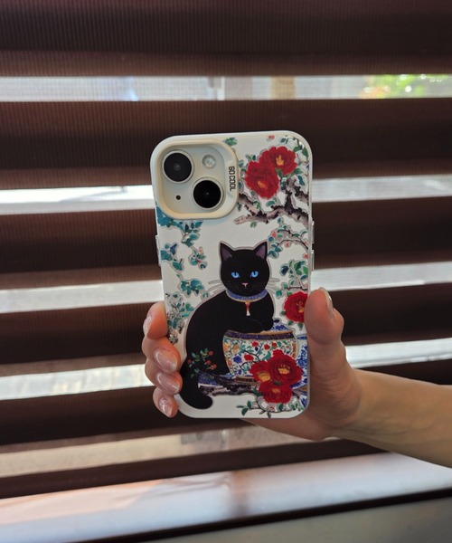 Loco Ocean（ロコオーシャン） スマホケース 「クリア」東洋風 黒猫と