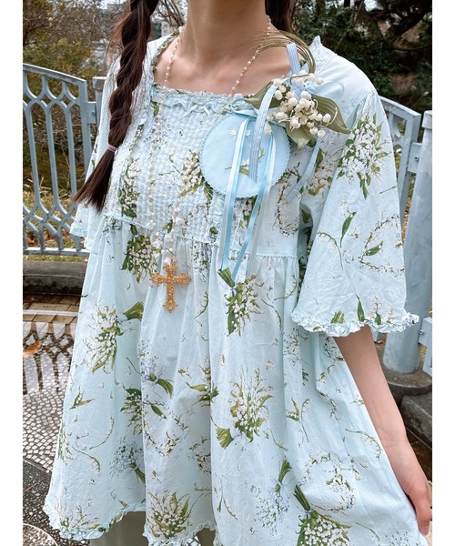 ブローチ スプリンクルポジー刺繍ワッペン レディースの画像