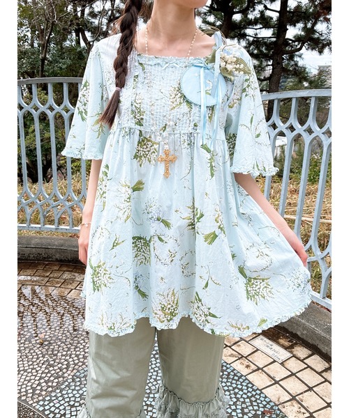 ブローチ スプリンクルポジー刺繍ワッペン レディースの画像