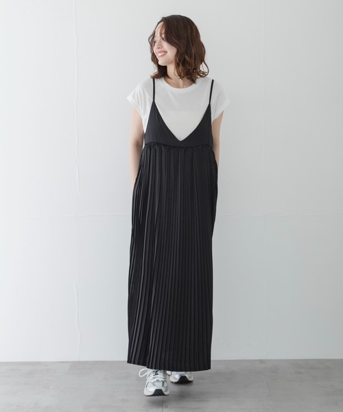URBAN RESEARCH Sonny Label ワンピース 「WEB限定」Tシャツ×プリーツ