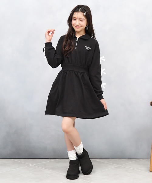 「PINKHUNT」 「KIDS」長袖ワンピース 150cm ブラック キッズ_画像3