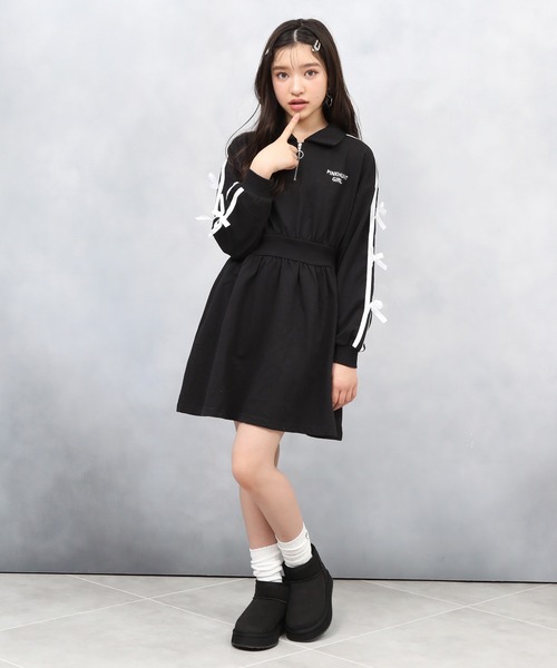 「PINKHUNT」 「KIDS」長袖ワンピース 150cm ブラック キッズ_画像7