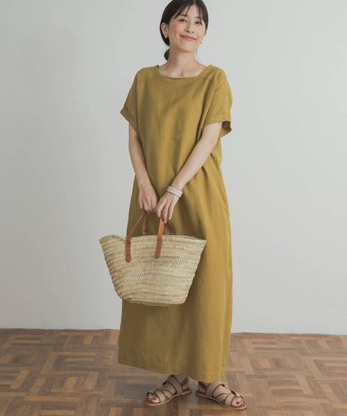 「URBAN RESEARCH DOORS」 半袖ワンピース MEDIUM グレー系その他 レディース_画像2
