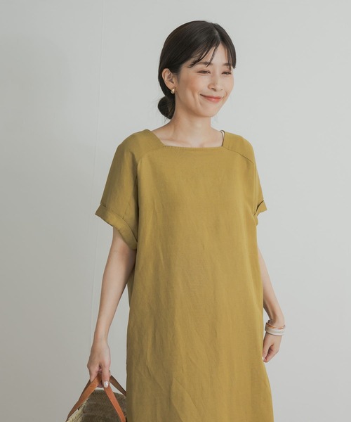 「URBAN RESEARCH DOORS」 半袖ワンピース MEDIUM グレー系その他 レディース_画像9
