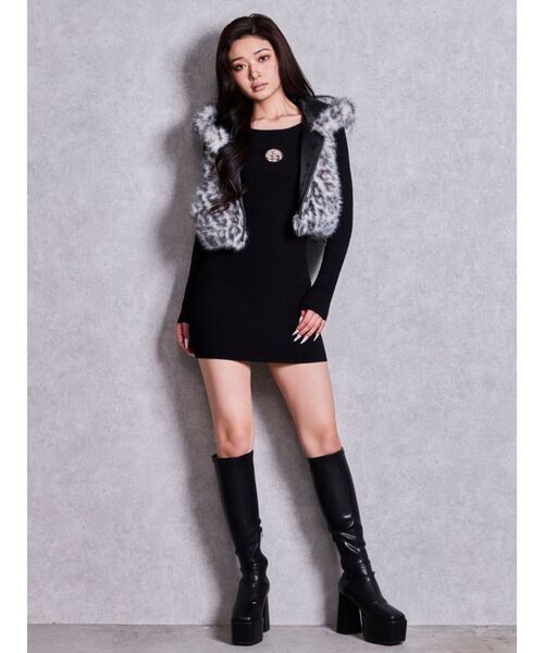 GYDA（ジェイダ） ワンピース GG bijou MOLD long sleeveニット