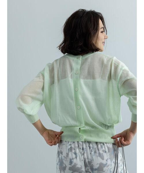 「Te chichi」 ニットカーディガン F グレー レディース_画像6