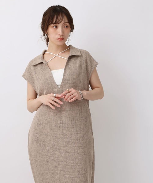 「NOAHL」 シャツワンピース L ブラック レディース_画像6