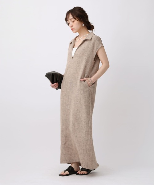 「NOAHL」 シャツワンピース L ブラック レディース_画像7