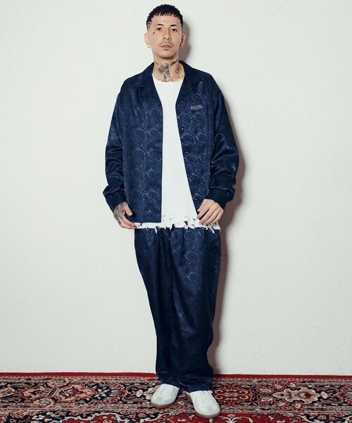「Subciety」 長袖シャツ LARGE バーガンディー メンズ_画像8