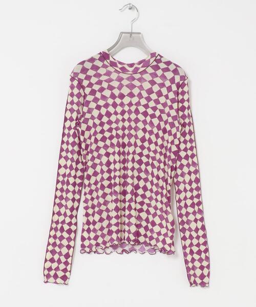HAKUJI（ハクジ） tシャツ HAKUJI DIAMOND PRINT RIB LONG-SLEEVE