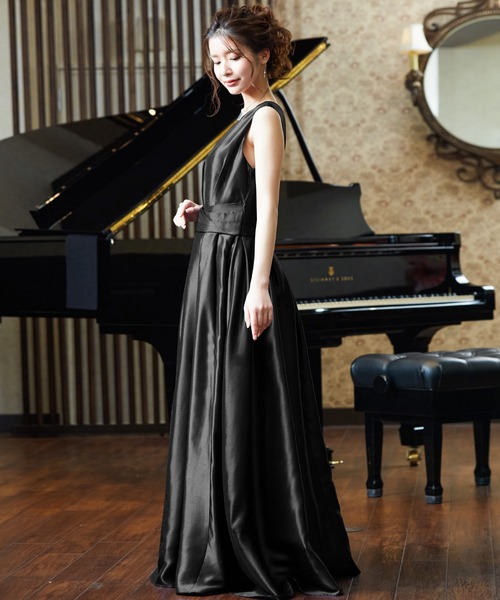 新作豊富な ドレス PayPayモール店 - 通販 - PayPayモール シャンタンウエストタック 演奏会用ロングワンピースドレス ZOZOTOWN 超特価人気