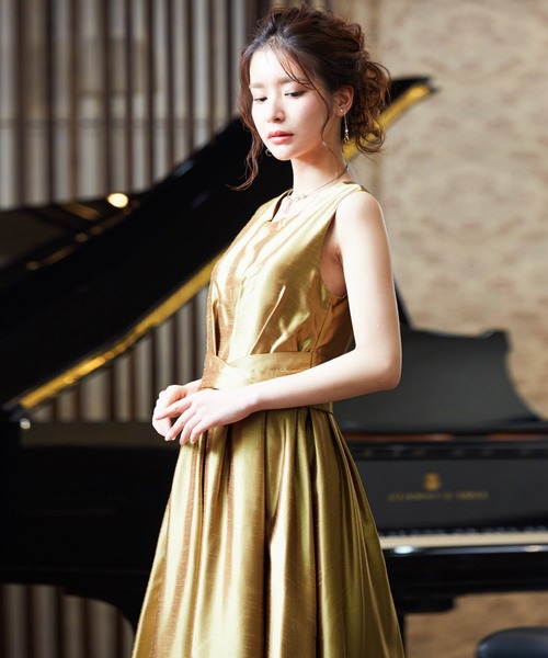 新作豊富な ドレス PayPayモール店 - 通販 - PayPayモール シャンタンウエストタック 演奏会用ロングワンピースドレス ZOZOTOWN 超特価人気