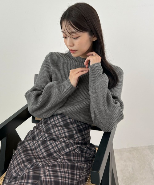 値下げ！GFORE レディース セーター 黒/グレー ジーフォア ゴルフウェア レディース セーター レディースゴルフウェア