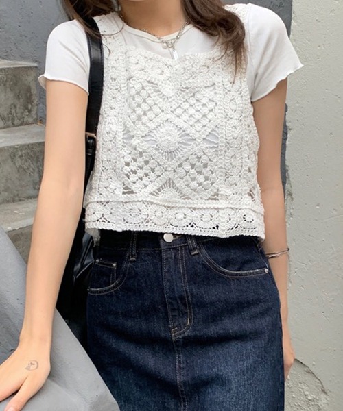 クロシェニットミニジレ CORNERS｜クロシェニットワンピースジレ | Rakuten Fashion(楽天