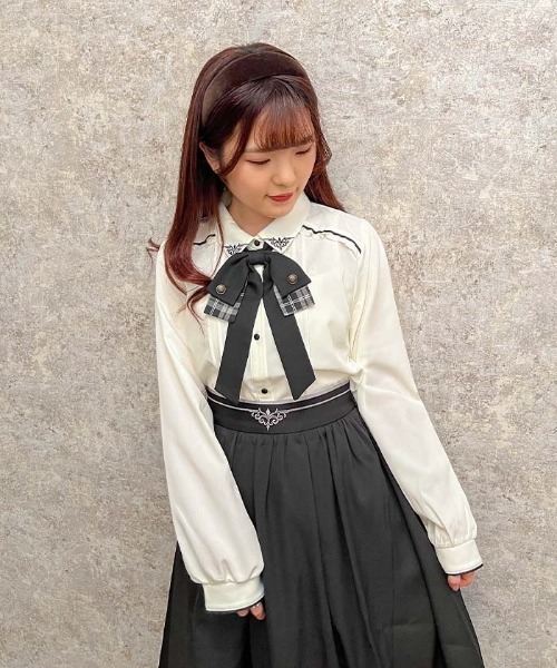 axes femme シャツ ブラウス リボンセットブラウス : ZOZOTOWN
