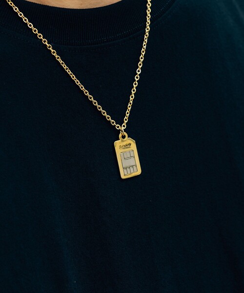 Subciety（サブサエティ） ネックレス BRASS SIM CARD NECKLACE メンズ