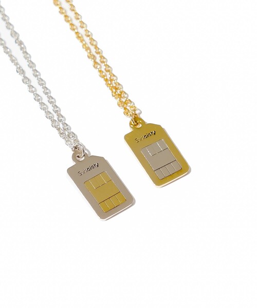 Subciety（サブサエティ） ネックレス BRASS SIM CARD NECKLACE メンズ