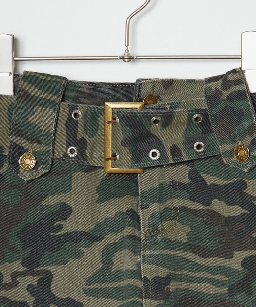 Chick デニムスカート WIDE BELT DENIM MINI SKIRT / ワイド