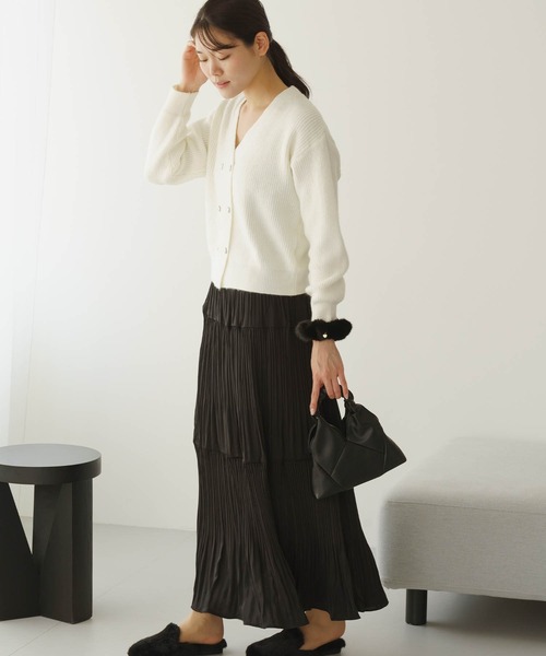 レディーススカート axes femme スカート ジャカード×プリーツスカート : ZOZOTOWN