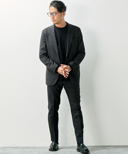 MEN'S MELROSE セットアップ ウーリーチドリ/ウォッシャブルスーツ