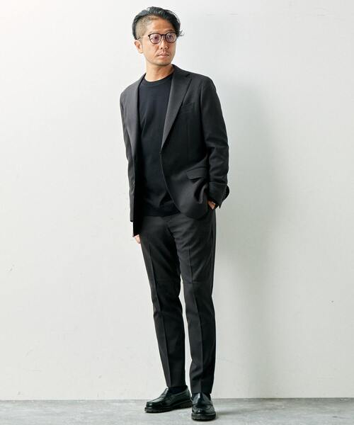 MELROSE　セットアップ　パンツスーツ MEN'S MELROSE セットアップ ウーリーチドリ/ウォッシャブル