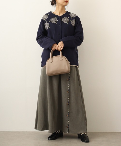 Emago カーディガン EMAGO 木のロゴ刺繍カーデ レディース