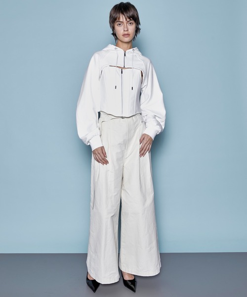 Mercimaison special ツータックハイウェストワイドパンツ MAISON SPECIAL パンツ Two Tuck High Waist Wide Pants