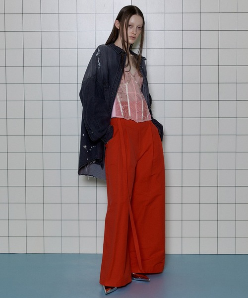 Mercimaison special ツータックハイウェストワイドパンツ MAISON SPECIAL パンツ Two Tuck High Waist Wide Pants