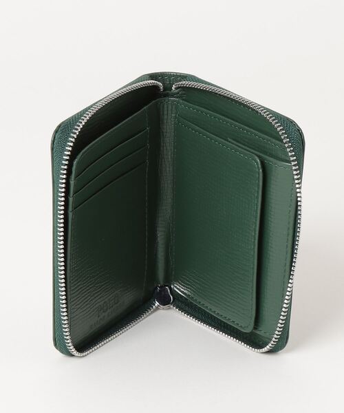 新品*ラルフローレン ラウンドZipミニ財布*レザー製ロゴ入 バー 